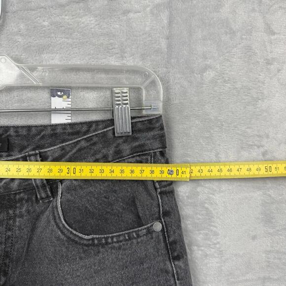 S.Deer Black Distressed Ripped Crop Jeans Women W30(M) Raw Hem Grunge Y2K Ankle - Picture 10 of 13